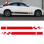 Car Gloss Auto Side Car Sticker Car Dual Stripes Racing for Alfa Romeo 147 156 159 166 Giulietta Vinyl Decal Side Stickers